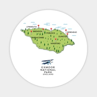 Exmoor National Park map Magnet